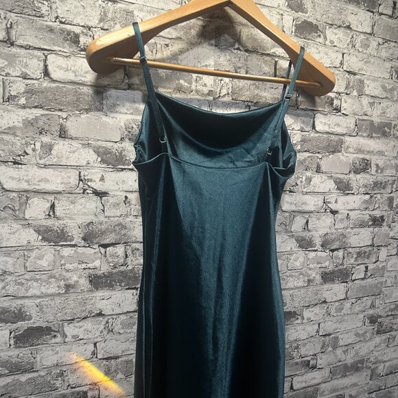 EUC Xxxiticat Dark Green Velour Dress Size XS - Picture 8 of 14
